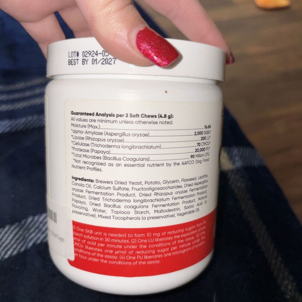 Probiotics for Dogs Digestive Health Dog Probiotic Chews 120 Count Exp 01/2027 - Picture 3 of 3